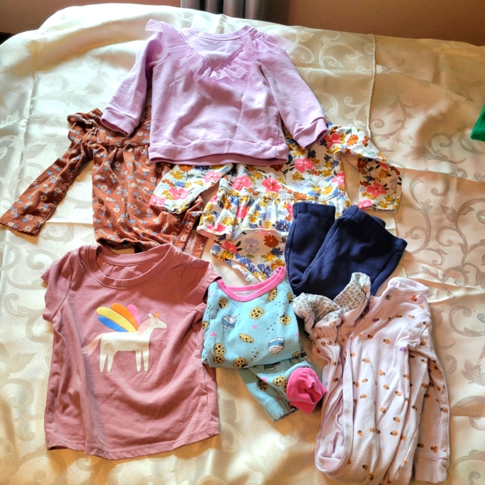 Lot bundle baby girls clothes 8 pieces